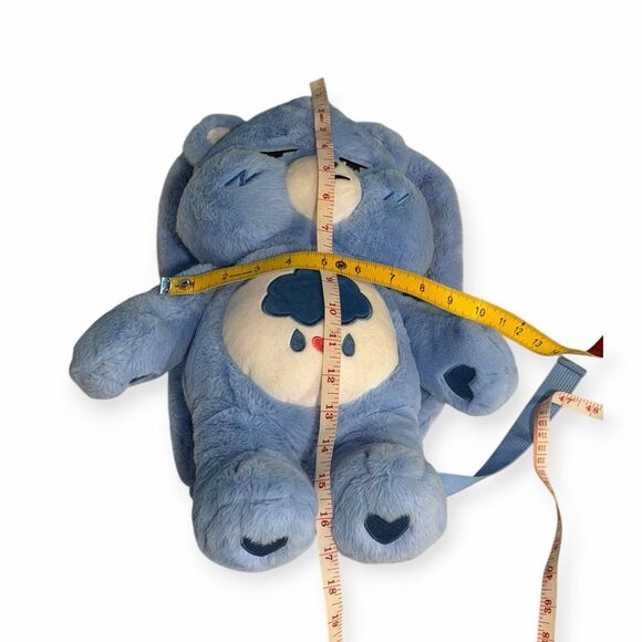 CARE BEARS Blue Grumpy Bear Plush Backpack Bag - Picture 2 of 4